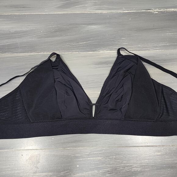 Lively The Busty Stripe Mesh Bralette Elastic Stretch Band‎ Plunge Front Size 3 - Picture 9 of 9